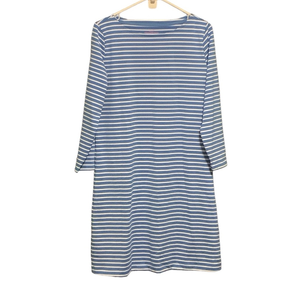 Vineyard Vines Lightweight Sankaty Strip Boatneck Shift Dress - Picture 1 of 13